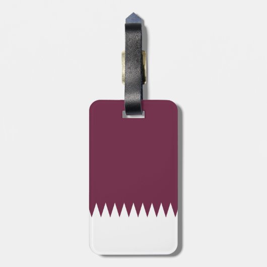 カタール国旗 ラゲッジタグ (裏面縦)