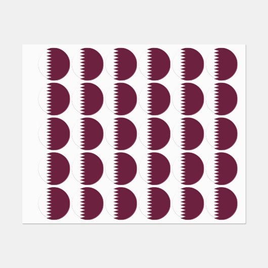 カタール国旗 ラベル (シート)