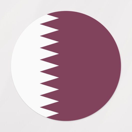 カタール国旗 ラベル (デザイン2)