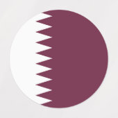 カタール国旗 ラベル (デザイン1)