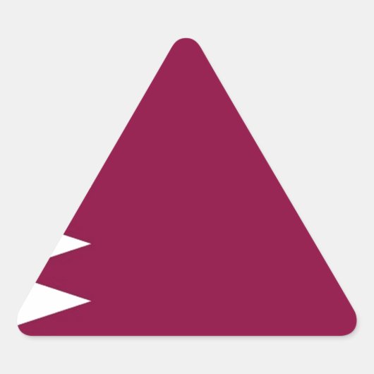 カタール国旗 三角形シール (正面)