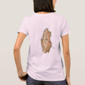 カタール国旗+地図+テキストTシャツ Tシャツ (裏面)