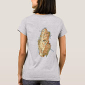 カタール国旗+地図Tシャツ Tシャツ (裏面)