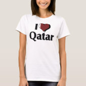 カタール国旗Tシャツ大好き Tシャツ (正面)