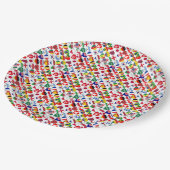 カタール大会2022 32ハート国旗 ペーパープレート (アングル)