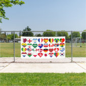 カタール大会32カントリーフラグハート 横断幕 (インサイチュ)