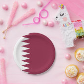 カタール旗 ペーパープレート (パーティー)