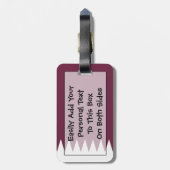 カタール簡単ID個人の国旗 ラゲッジタグ (裏面縦)