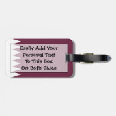 カタール簡単ID個人の国旗 ラゲッジタグ (裏面横)