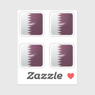 カタール角光沢フラグ シール