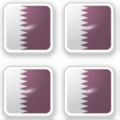 カタール角光沢フラグ シール (正面)