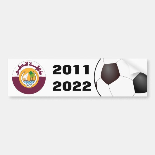 カタール2011および2022サッカー バンパーステッカー (正面)