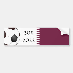 カタール2011および2022サッカー バンパーステッカー