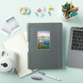 カタール イラスト 旅行 アート ヴィンテージ シール (iPadカバー)