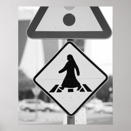 カタール、ドーハ。アラビア歩行者 ポスター (正面)