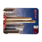 カタール – パノラマ – Skycrapers – マグネット (横)