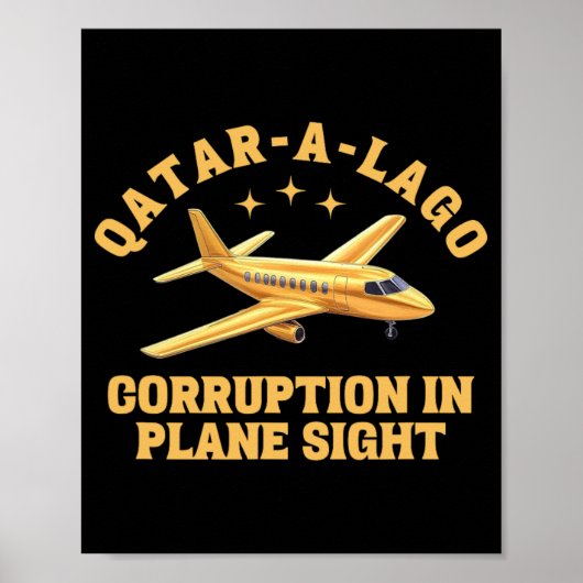 カタール・ラゴ飛行機サイトアンチトランプ ポスター (正面)