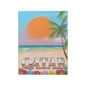 カタール 旅行ポスター ノートパッド (回転)