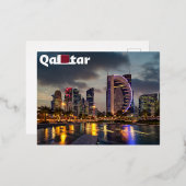 カタール 箔シーズンポストカード (正面/裏面)