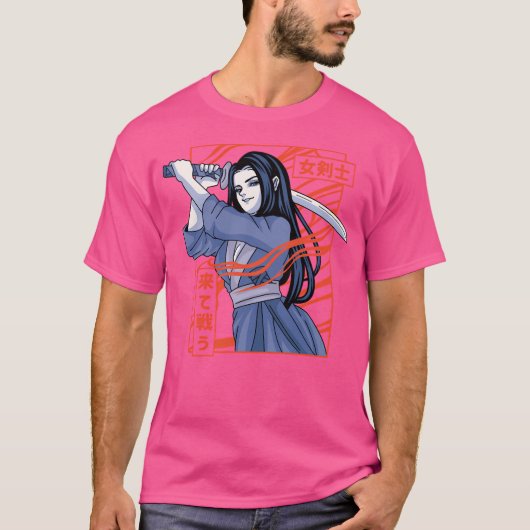 カタ日本のナアニメガール Tシャツ (正面)