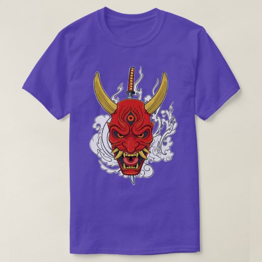 カタ日本のナアニメマスクマンガ悪魔 Tシャツ (デザイン正面)