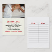 カダベリン美しいスパサロン名刺 予約カード (正面/裏面)