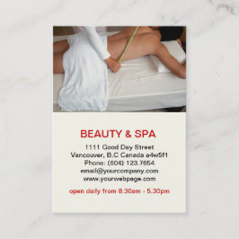 カダベリン美しいスパサロン名刺 予約カード