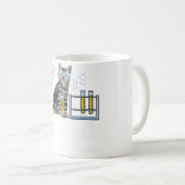 カチオンおもしろい – 化学ユーモア科学先生猫 コーヒーマグカップ (正面右)