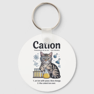 カチオンTシャツ ネコ 科学 化学 教師 おもしろい 化学者 キーホルダー