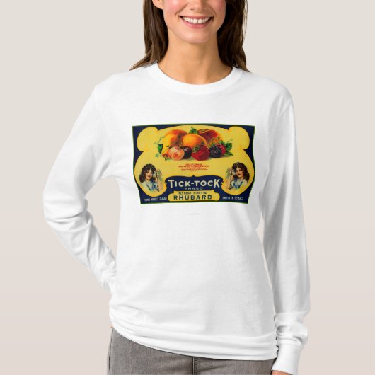 カチカチのTockの大黄のラベル Tシャツ (正面)