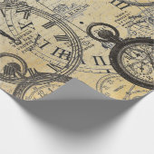 カチカチのTock 60lb Decoupageポスター ラッピングペーパー (角)