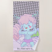 カチカチタオル!  2019の火の島のデザイン ビーチタオル (正面)