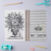 カチカチ音をたてるジュートの庭のティッシュペーパー 薄葉紙 (クラフト)