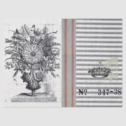 カチカチ音をたてるジュートの庭のティッシュペーパー 薄葉紙 (正面)