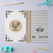 カチカチ音をたてるジュートの鶏のティッシュPape 薄葉紙 (クラフト)