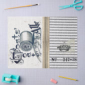 カチカチ音をたてるバーラップのティッシュペーパー 薄葉紙 (クラフト)