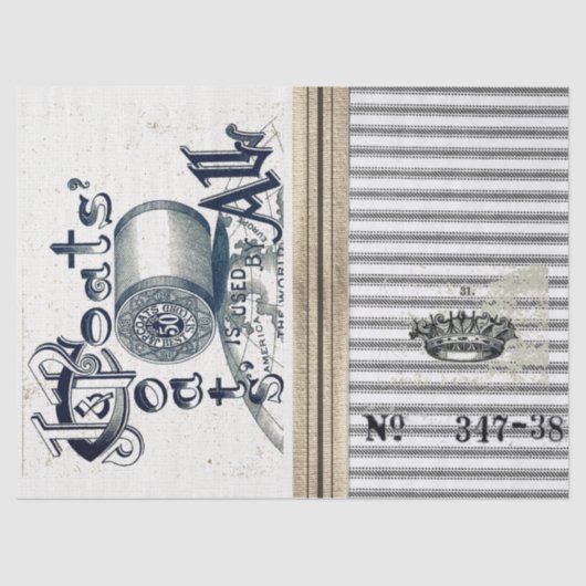 カチカチ音をたてるバーラップのティッシュペーパー 薄葉紙 (正面)