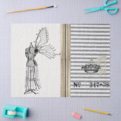 カチカチ音をたてるバーラップの服の型枠の妖精のティッシュペーパー 薄葉紙 (クラフト)