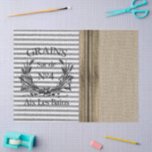 カチカチ音をたてるバーラップの穀物袋ティッシュペーパー 薄葉紙 (クラフト)