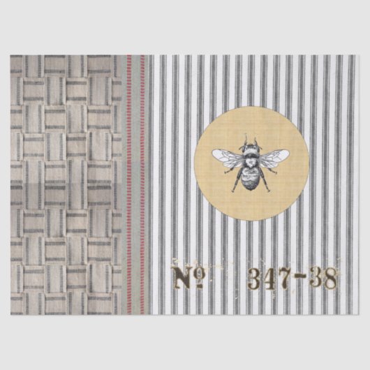 カチカチ音をたてる編まれたジュートの蜂のティッシュペーパー 薄葉紙 (正面)