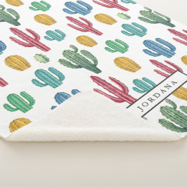 カチカラフルー |砂漠テーマ パーソナライズされた シェルパブランケット