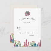 カチカラフルー |砂漠テーマRSVP返信 出欠カード (正面/裏面)