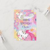 カチコーンミョーグハッピーバースデーグリーティングカード カード (正面/裏面インサイチュ)