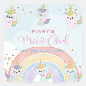 カチコーンミョー – ジカル誕生日 スクエアシール (正面)