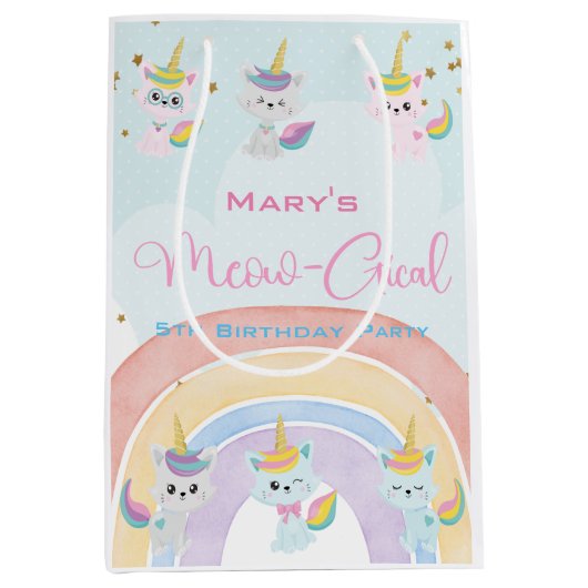 カチコーンミョー – ジカル誕生日 ミディアムペーパーバッグ (正面)