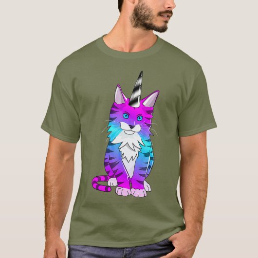 カチコーンレインボーメオウギカルユニコーンキティコーン Tシャツ (正面)