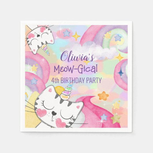 カチコーン誕生日紙ナプキン スタンダードカクテルナプキン (正面)