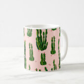 カチシームレス模様水彩。サボテンの花 コーヒーマグカップ (正面右)
