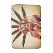 カチナドール先住民アメリカンフォトはっきりしたシンプル バスマット (正面縦)