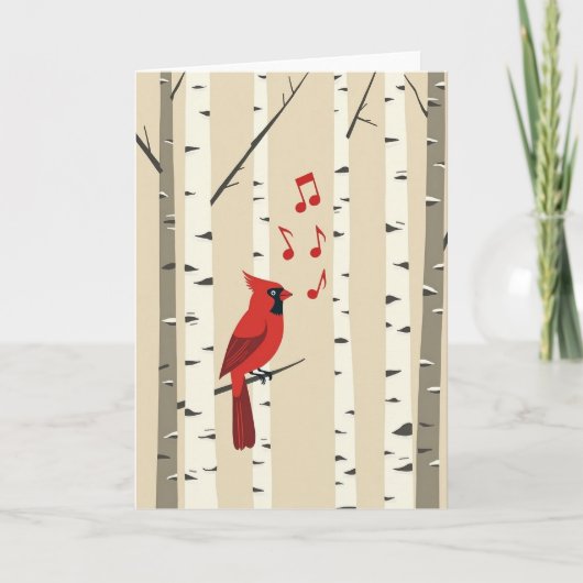カチモチ鳥のクリスマスカード カード (正面)